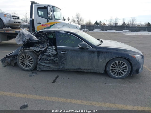12561283 :رقم المزاد ، JN1CV7AR8JM280588 vin ، 2018 Infiniti Q50 2.0t Luxe مزاد بيع