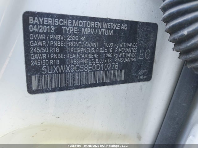 5UXWX9C58E0D10276 BMW X3 Xdrive28i