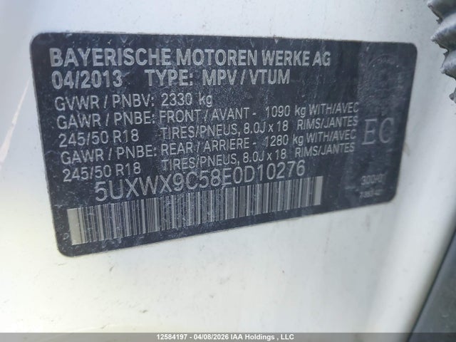 5UXWX9C58E0D10276 BMW X3 Xdrive28i