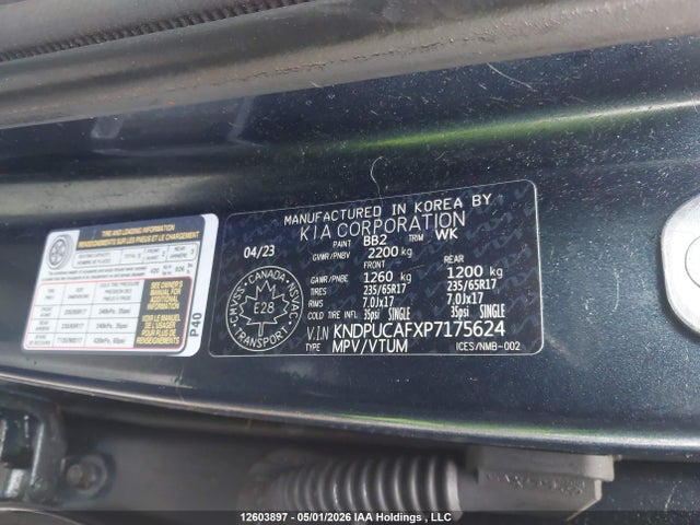2023 Kia Sportage Lx მანქანა იყიდება აუქციონზე, vin: KNDPUCAFXP7175624, აუქციონის ნომერი: 12603897