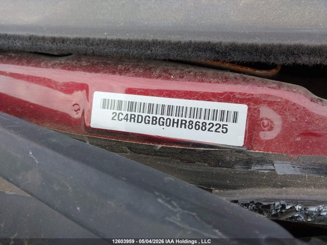Auction sale of the 2017 Dodge Grand Caravan Se, vin: 2C4RDGBG0HR868225, lot number: 12603959