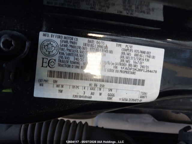 Ford FOCUS SE 2015 1FADP3K26FL284678 Image 19