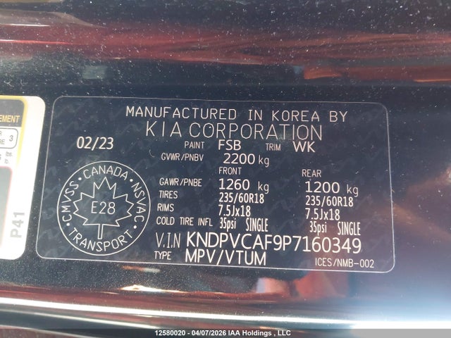 KNDPVCAF9P7160349 KIA Sportage Ex/ex Premium W/black Interior/ex Premium W/red Interior