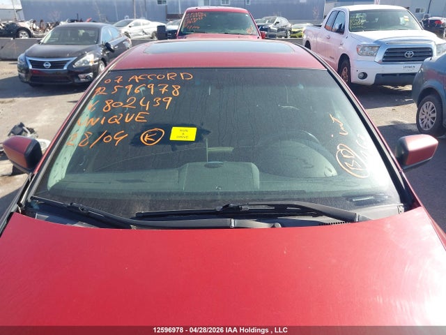 Aukcja sprzedaży 2007 Honda Accord Ex-l/se, vin: 1HGCM56777A802439, numer aukcji: 12596978