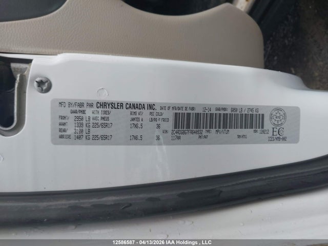 2C4RDGBG7FR640932 Dodge Grand Caravan Se/sxt