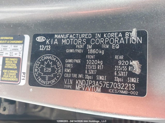 KNDJP3A57E7032213 KIA Soul Ex/ex+/ex+ Eco