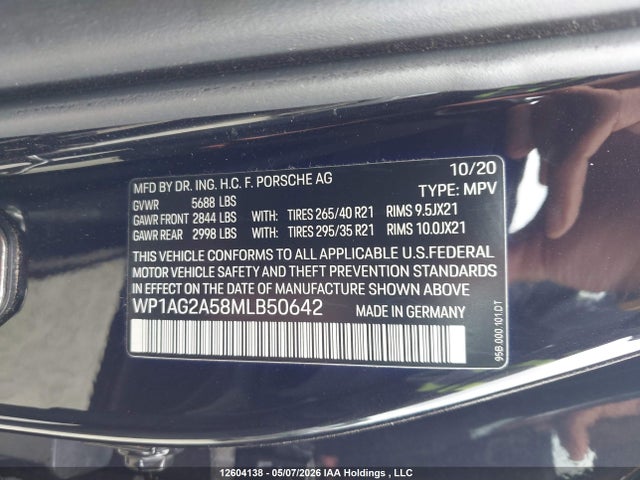 Porsche Macan Gts 2021 WP1AG2A58MLB50642 Image 9