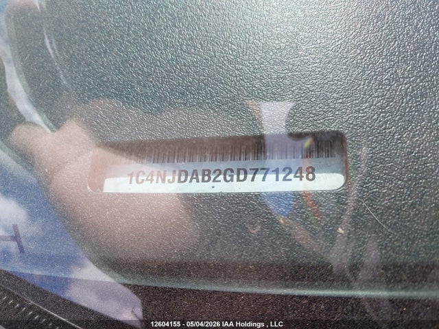 Продаж на аукціоні авто 2016 Jeep Compass Sport/north, vin: 1C4NJDAB2GD771248, номер лоту: 12604155