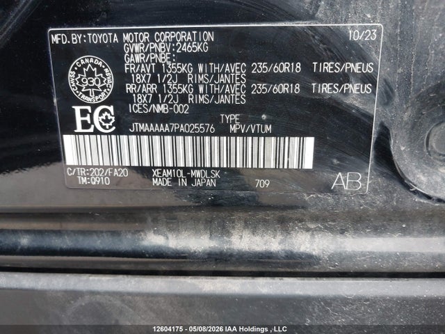 JTMAAAAA7PA025576 Toyota Bz4x