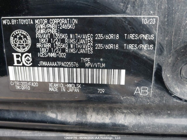 JTMAAAAA7PA025576 Toyota Bz4x
