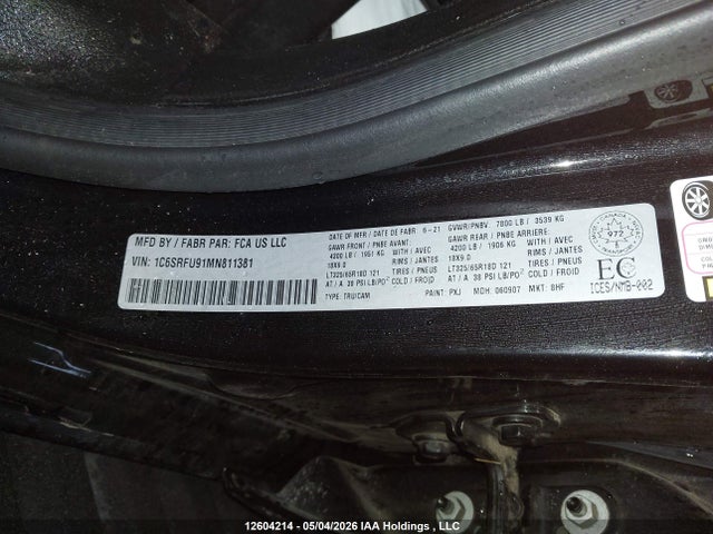 1C6SRFU91MN811381 RAM 1500 Trx