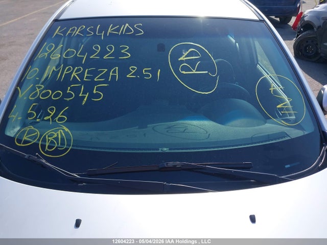 2010 Subaru Impreza 2.5i მანქანა იყიდება აუქციონზე, vin: JF1GH6A63AG800545, აუქციონის ნომერი: 12604223