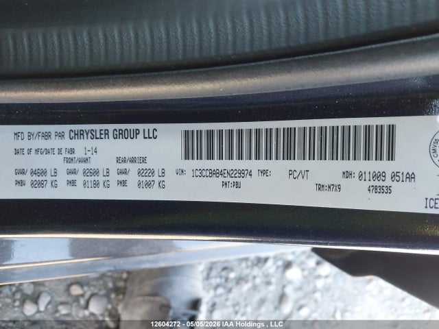 Продажа на аукционе авто 2014 Chrysler 200 Lx, vin: 1C3CCBAB4EN229974, номер лота: 12604272