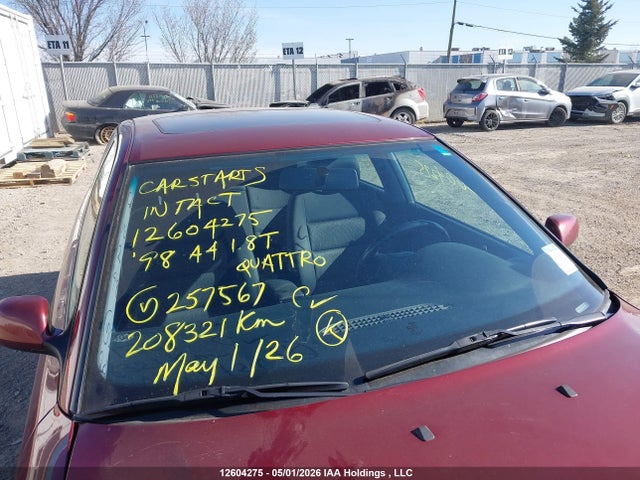 12604275 :رقم المزاد ، WAUCB28D5WA257567 vin ، 1998 Audi A4 1.8t Quattro مزاد بيع