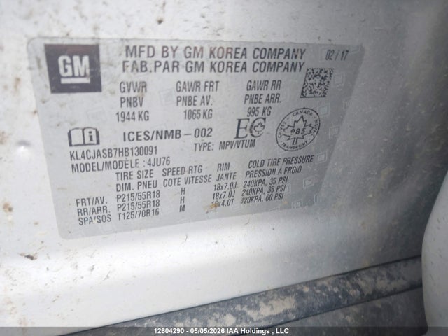 Buick Encore Preferred 2017 KL4CJASB7HB130091 Image 9