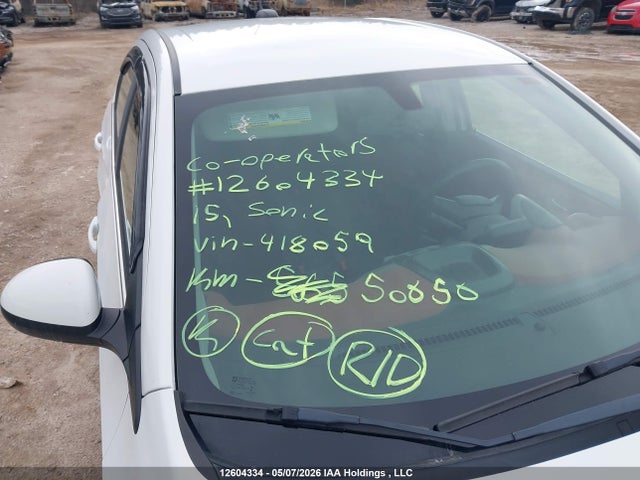 Aukcja sprzedaży 2015 Chevrolet Sonic Lt, vin: 1G1JC5SH6F4180459, numer aukcji: 12604334
