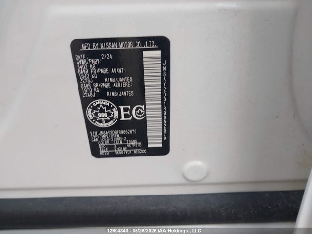Продаж на аукціоні авто 2024 Nissan Armada Platinum, vin: JN8AY2DB1R9852679, номер лоту: 12604340