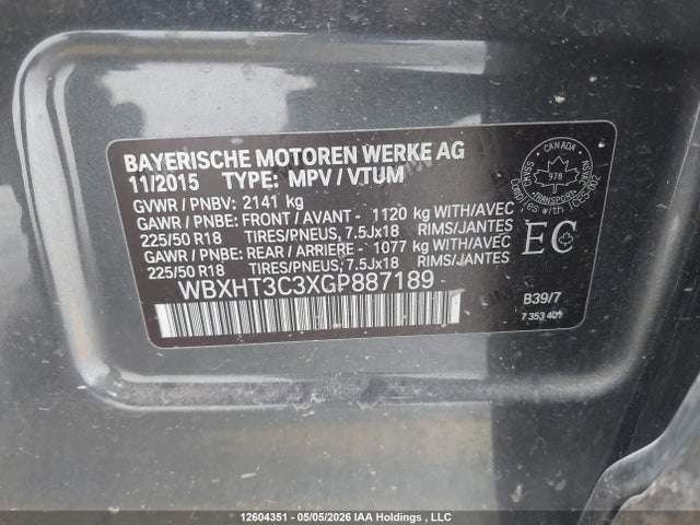 WBXHT3C3XGP887189 BMW X1 Xdrive28i