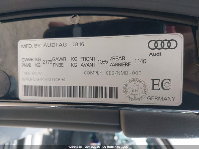 WAUFNAF44HN014894 Audi A4 2.0t Technik