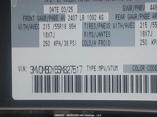 3MVDMBDY6SM827517 Mazda Cx-30 Premium