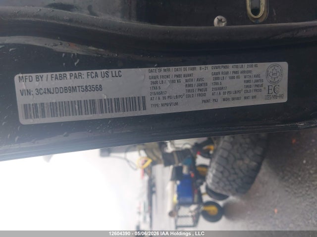 12604390 :رقم المزاد ، 3C4NJDDB9MT583568 vin ، 2021 Jeep Compass Trailhawk مزاد بيع