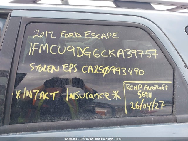 Aukcja sprzedaży 2012 Ford Escape Xlt, vin: 1FMCU9DG6CKA39757, numer aukcji: 12604391