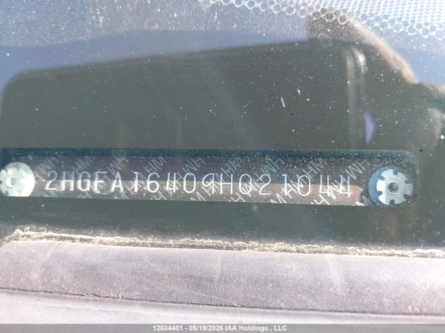 Aukcja sprzedaży 2009 Honda Civic Dx-g, vin: 2HGFA16409H021044, numer aukcji: 12604401