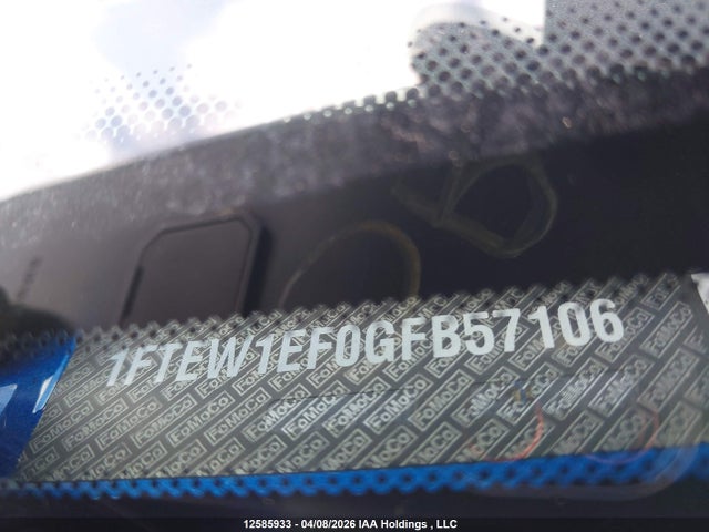 Продаж на аукціоні авто 2016 Ford F-150 Xlt, vin: 1FTEW1EF0GFB57106, номер лоту: 12585933