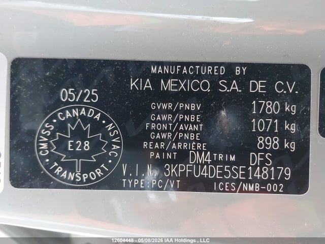 3KPFU4DE5SE148179 KIA K4 Ex/ex+