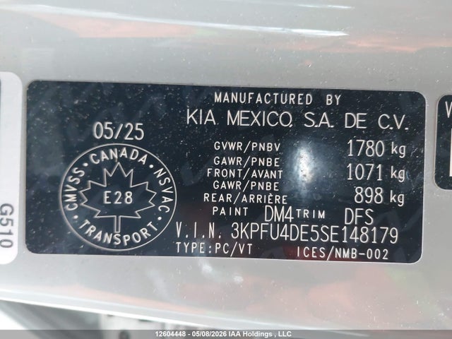 3KPFU4DE5SE148179 KIA K4 Ex/ex+