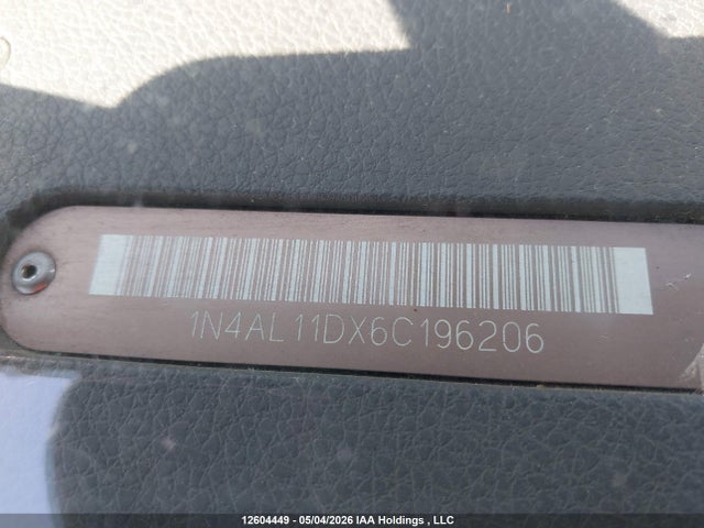 2006 Nissan Altima 2.5 S მანქანა იყიდება აუქციონზე, vin: 1N4AL11DX6C196206, აუქციონის ნომერი: 12604449