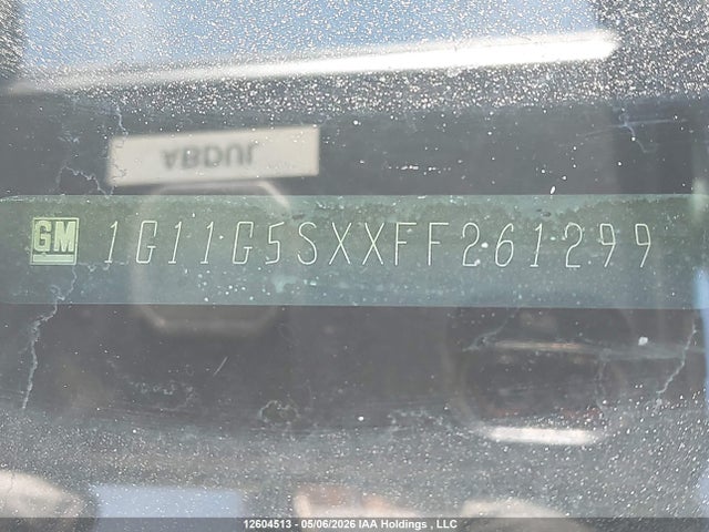 1G11G5SXXFF261299 Chevrolet MALIBU LTZ