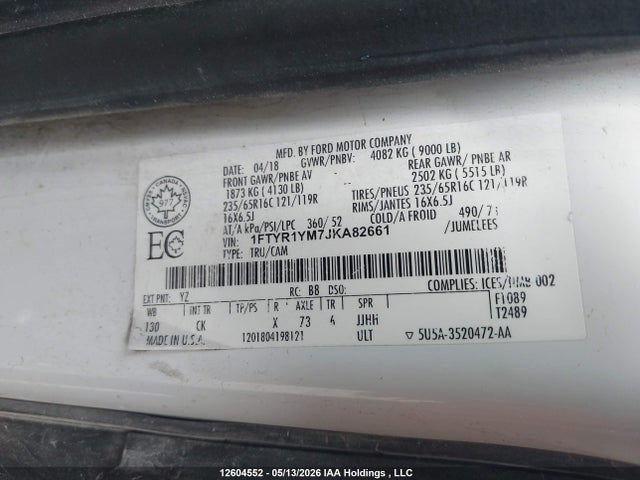 1FTYR1YM7JKA82661 Ford Transit-250