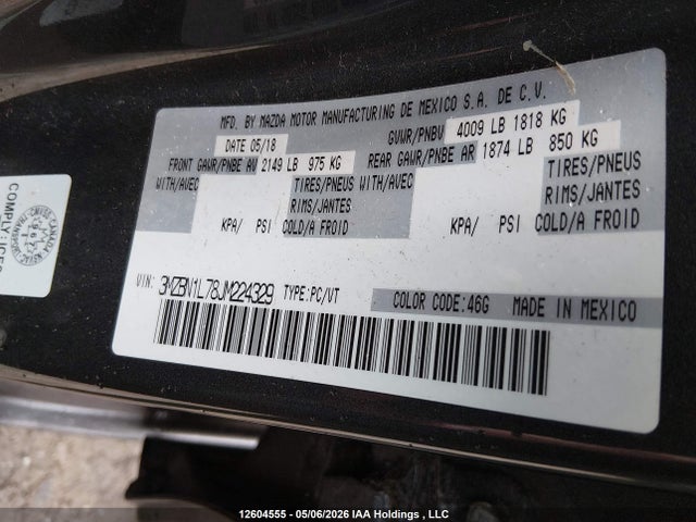 3MZBN1L78JM224329 Mazda Mazda3 50th Anniversary Edition/gs