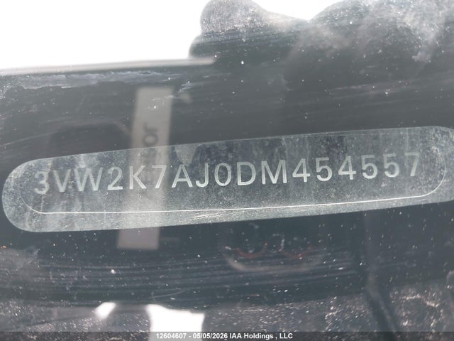 12604607 :رقم المزاد ، 3VW2K7AJ0DM454557 vin ، 2013 Volkswagen Jetta S مزاد بيع