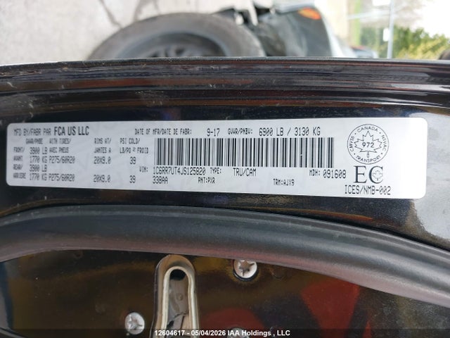 1C6RR7UT4JS125820 RAM 1500 Sport