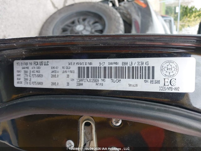 1C6RR7UT4JS125820 RAM 1500 Sport