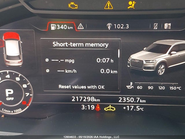 Aukcja sprzedaży 2017 Audi Q7 Technik S-line, vin: WA1WAAF7XHD028887, numer aukcji: 12604633