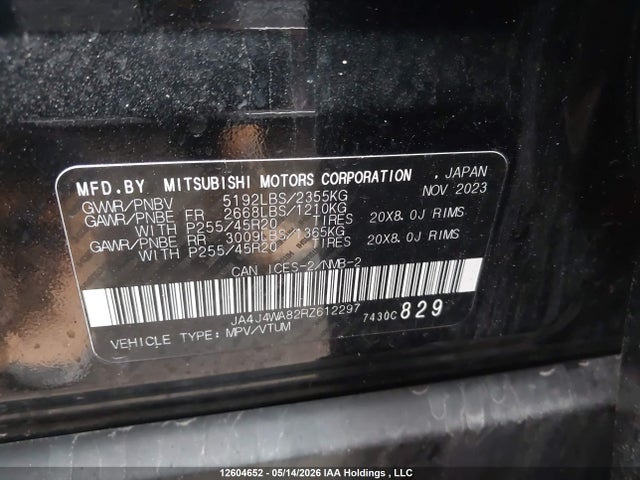 JA4J4WA82RZ612297 Mitsubishi Outlander Gt/gt Noir/gt Premium