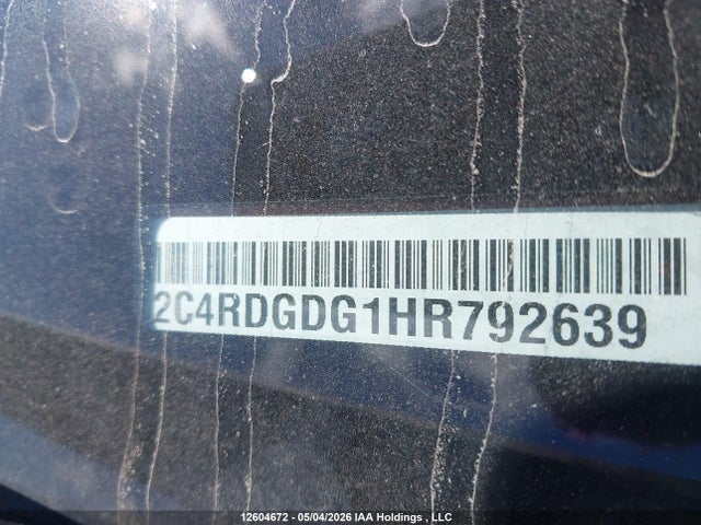 Aukcja sprzedaży 2017 Dodge Grand Caravan Crew, vin: 2C4RDGDG1HR792639, numer aukcji: 12604672