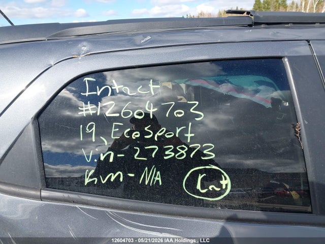Продаж на аукціоні авто 2019 Ford Ecosport Se, vin: MAJ6S3GL0KC273873, номер лоту: 12604703