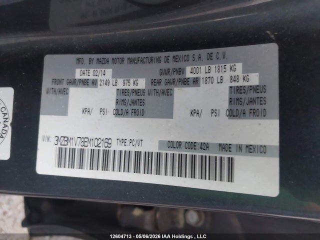 Mazda Mazda3 Gs-sky 2014 3MZBM1V78EM102169 Image 20
