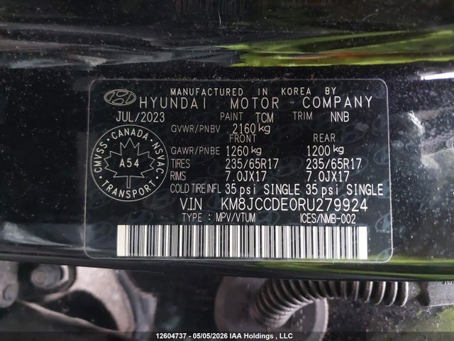 KM8JCCDE0RU279924 Hyundai Tucson