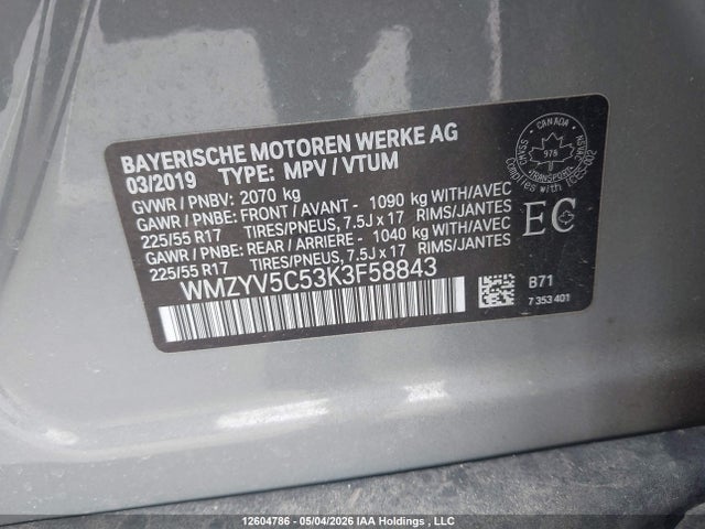 WMZYV5C53K3F58843 Mini Cooper Countryman All4