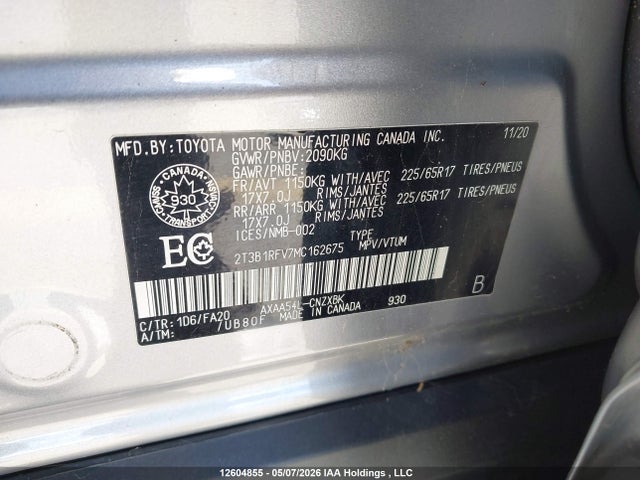 Toyota RAV4 2021 2T3B1RFV7MC162675 Image 19