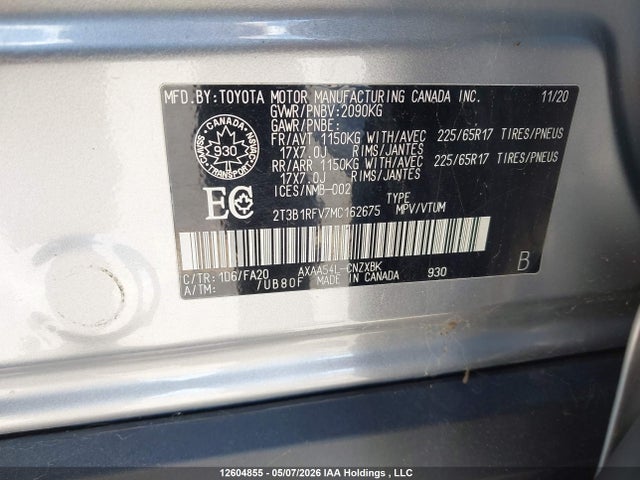 Toyota RAV4 2021 2T3B1RFV7MC162675 Image 9