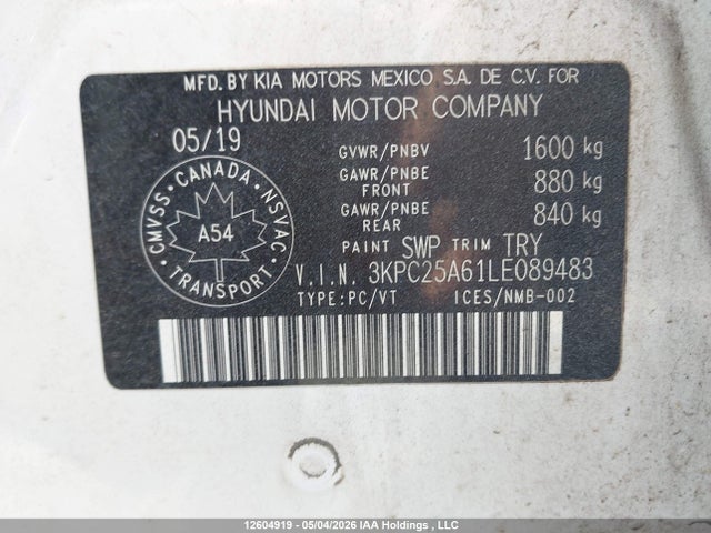 Hyundai Accent 2020 3KPC25A61LE089483 Image 19