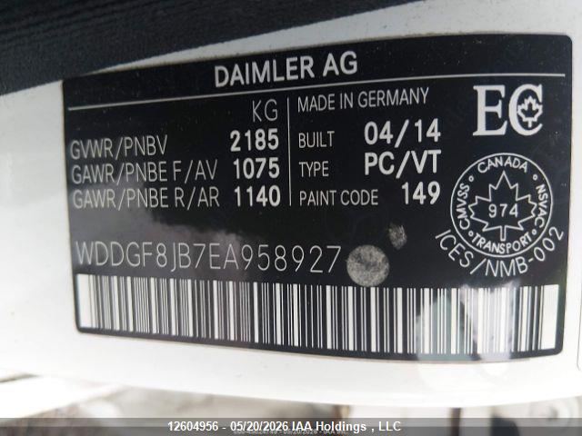 Aukcja sprzedaży 2014 Mercedes-benz C 350 4mati, vin: WDDGF8JB7EA958927, numer aukcji: 12604956