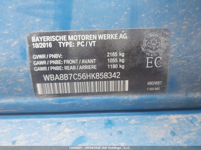 Aukcja sprzedaży 2017 Bmw 340 340i Xdrive, vin: WBA8B7C56HK858342, numer aukcji: 12605001