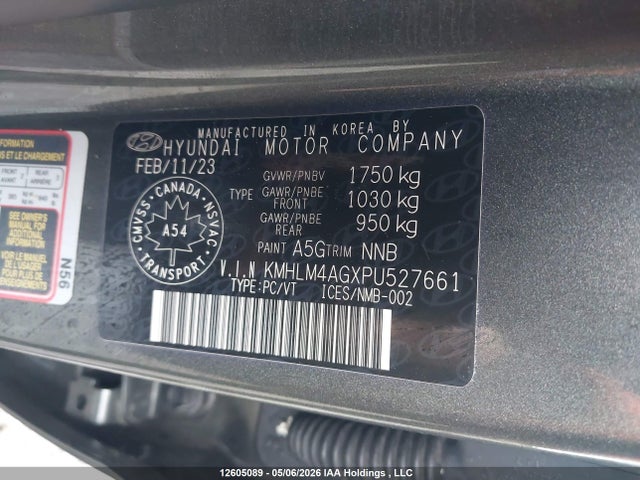 12605089 :رقم المزاد ، KMHLM4AGXPU527661 vin ، 2023 Hyundai Elantra Preferred Ivt With Tech Package مزاد بيع
